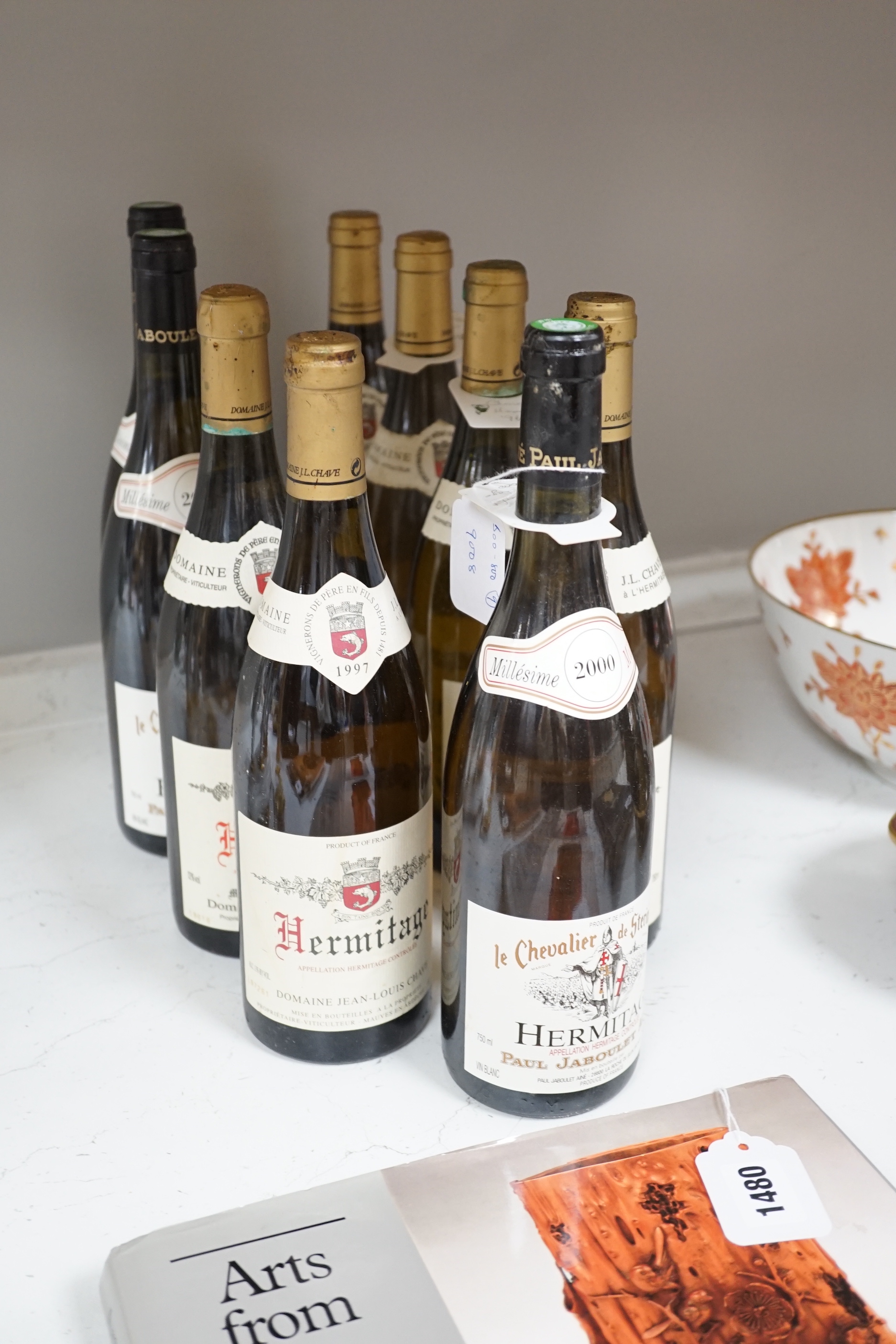 Nine bottles of Hermitage, DomaineJean-Louis CHAVE: two bottles 1994, three bottles 1996, one bottle 1997 and three bottles 2000